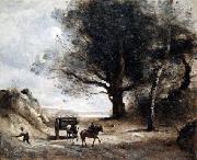 Jean-Baptiste-Camille Corot The Stonecutters oil painting